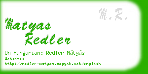 matyas redler business card